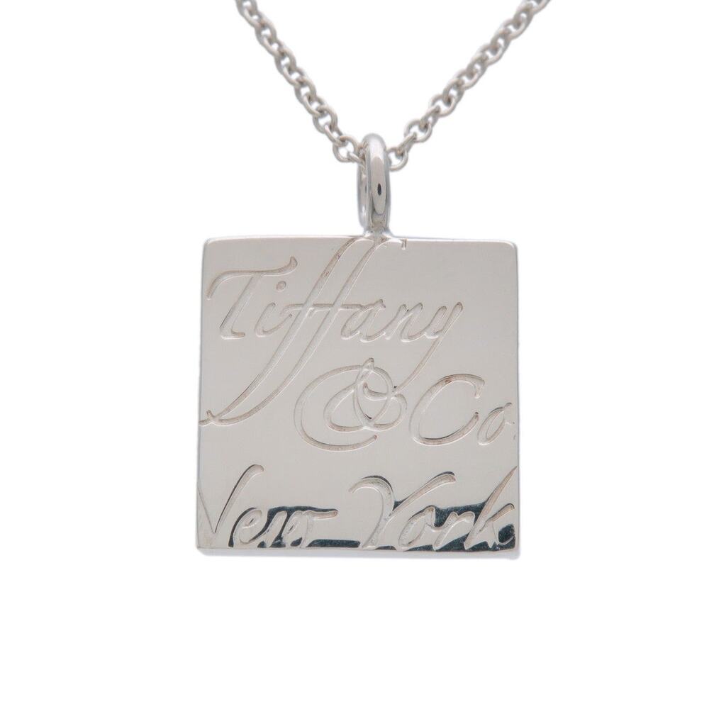Tiffany & Co. Notes Square Sterling Silver Necklace